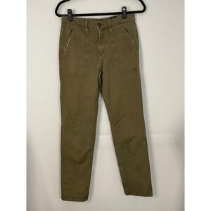 AG Adriano Goldschmied The Kinsley Utilitarian Modern Skinny OliveGreen Pants 27